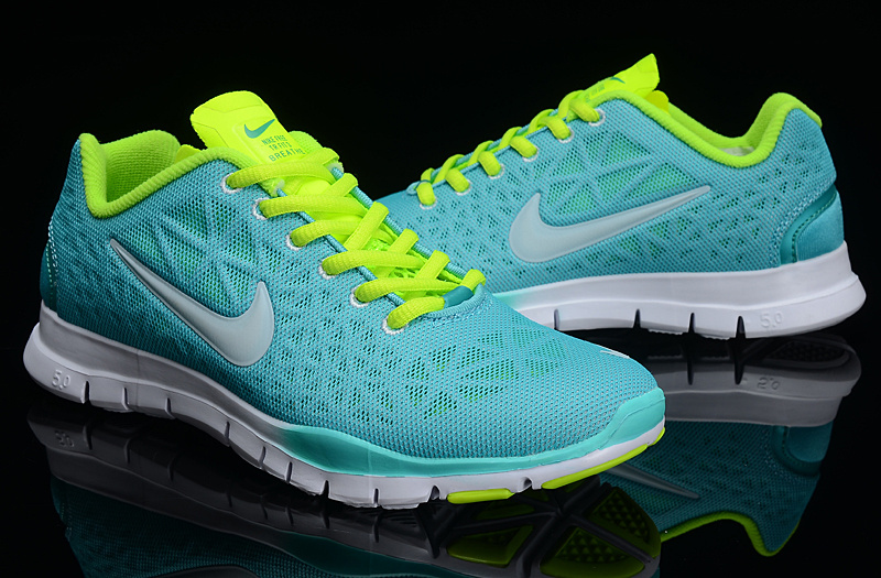 Hot Nike Free5.0 Women Shoes Lawngreen/Lightseagreen